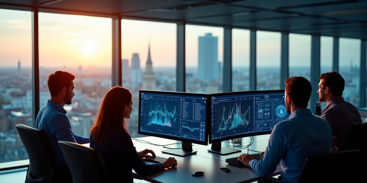 Team arbeitet in einem modernen Wiener Büro an digitalen Automatisierungslösungen